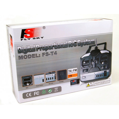 Пульт управління 4-канальний FlySky FS-T4B AFHDS з приймачем R6B