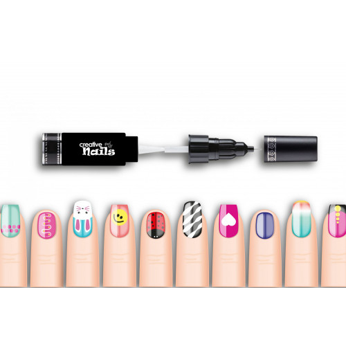 Дитячий лак-олівець для нігтів Malinos Creative Nails на водній основі (2 кольори Блакитний + Рожевий)