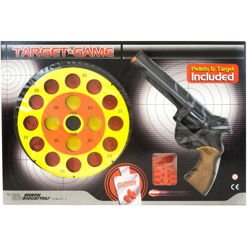 Іграшковий пістолет з мішенню Edison Giocattoli Target Game 28см 8-зарядний (485/22)