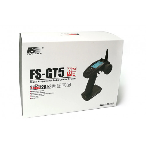 Пульт управління 5-канальний FlySky FS-GT5 AFHDS 2A з приймачем BS6