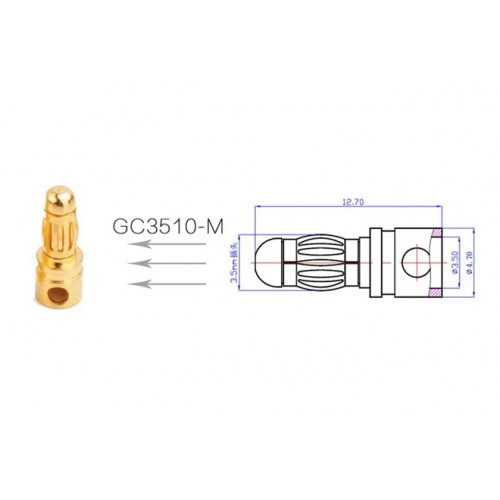 Конектори AMASS GC3510 3.5MM Male 3шт