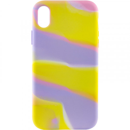 Чохол Silicone case full Aquarelle для Apple iPhone X / XS (5.8