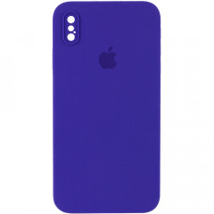 Чохол Silicone Case Square Full Camera Protective (AA) для Apple iPhone XS / X (5.8")